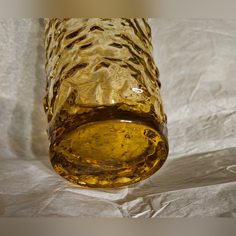 Vintage Anchor Hocking Amber Crinkle Tumbler - Picture 4 of 6